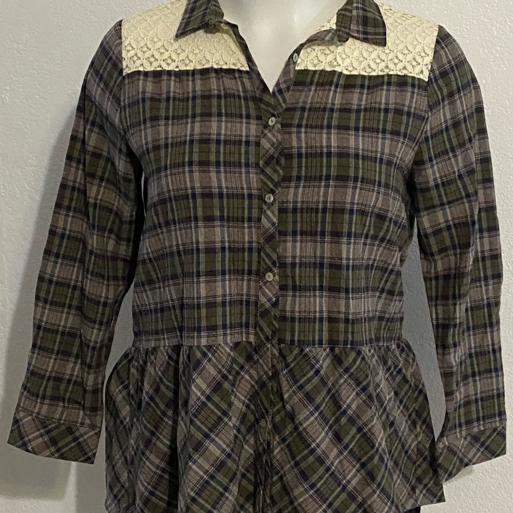 Plaid, baby doll top